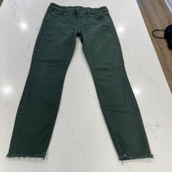 Mother Women's jeans Desc Lookers Ankle Fray Dye Emerald Style 1431-309 size 27 - Picture 2 of 10